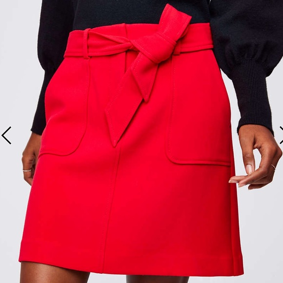 LOFT Dresses & Skirts - NWT RED TIE SKIRT